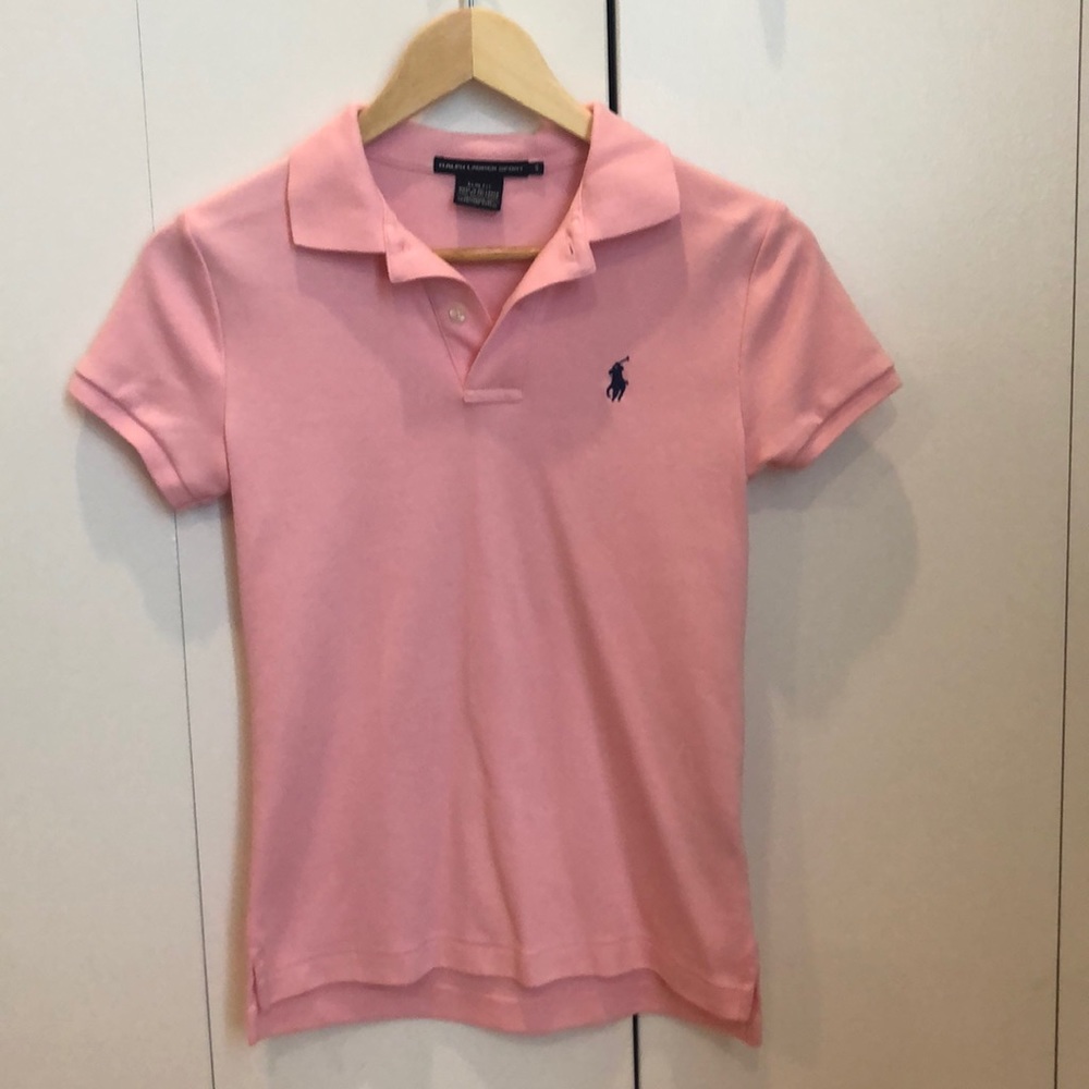 Ralph Lauren Slim Fit Polo in Light/Medium Pink